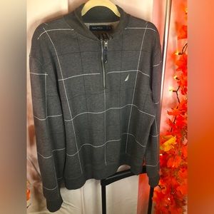 Nautica | Men’s Gray Zippered Pullover Sweater